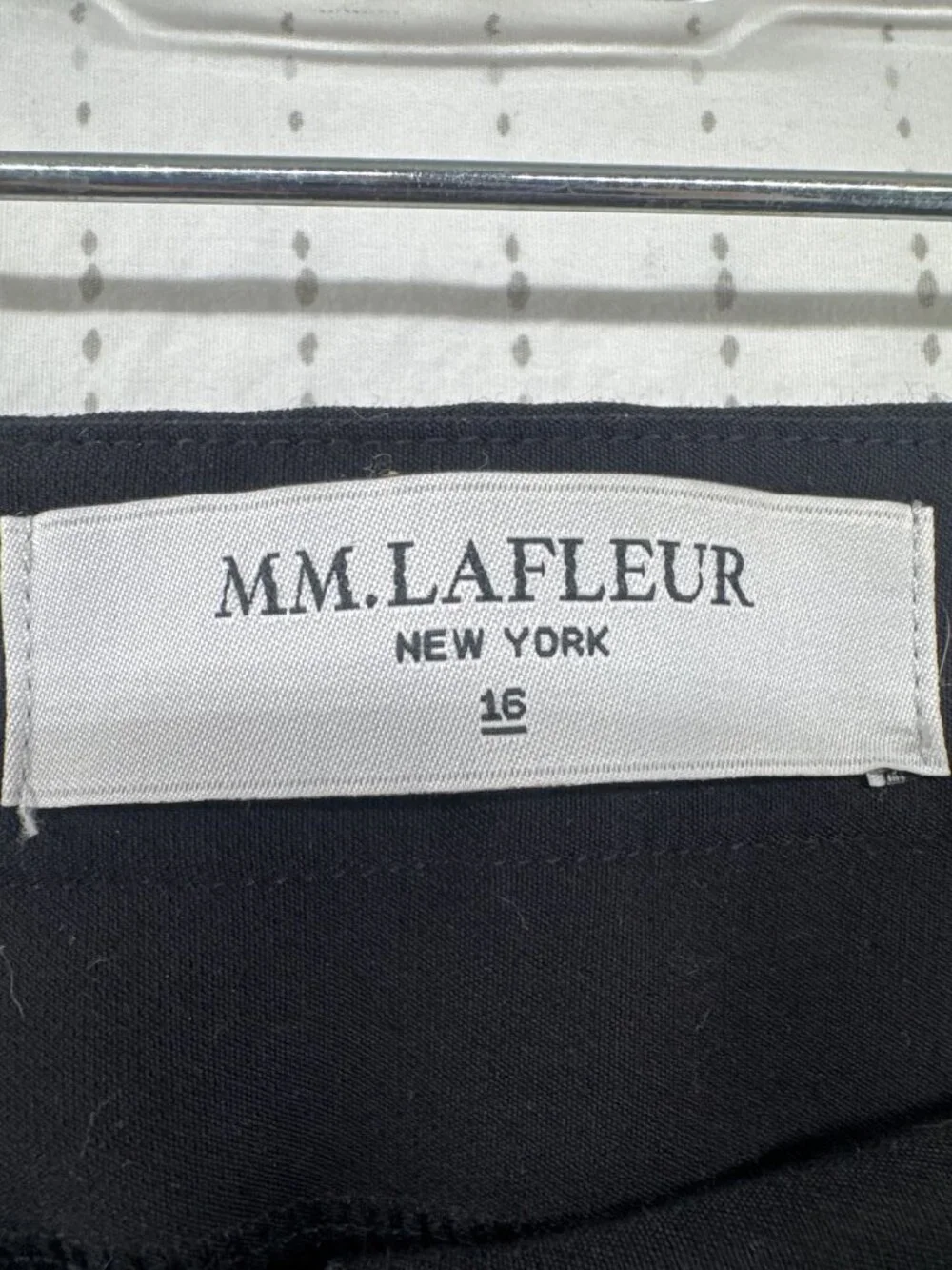 MM Lafleur Women Pant Sz 16 Black Side-Zip CottonBlend Modern City Urban Stretch - Picture 2 of 10